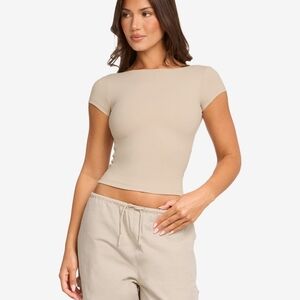 CSB - Form Open Back Tee - Fawn